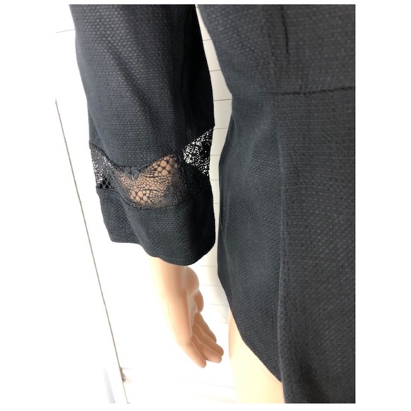 NWT Comptoir des Cotonniers Women's M Black Viscose Lace Blouse Made in France - Picture 8 of 8